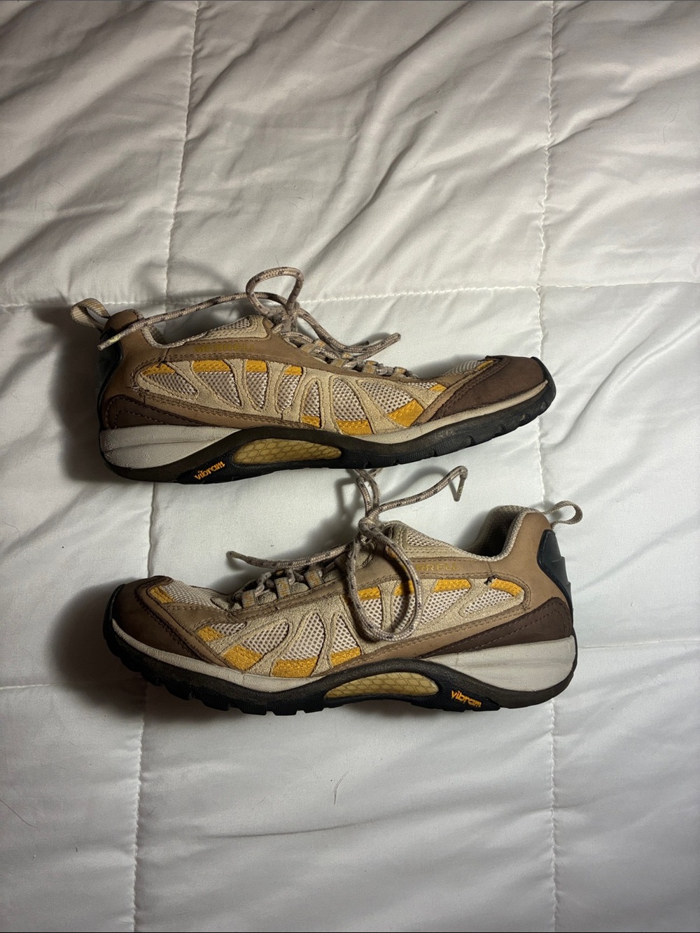 Merrell Siren Ventilator Brown/Yellow Hiking Shoe Women’s Size 8.5